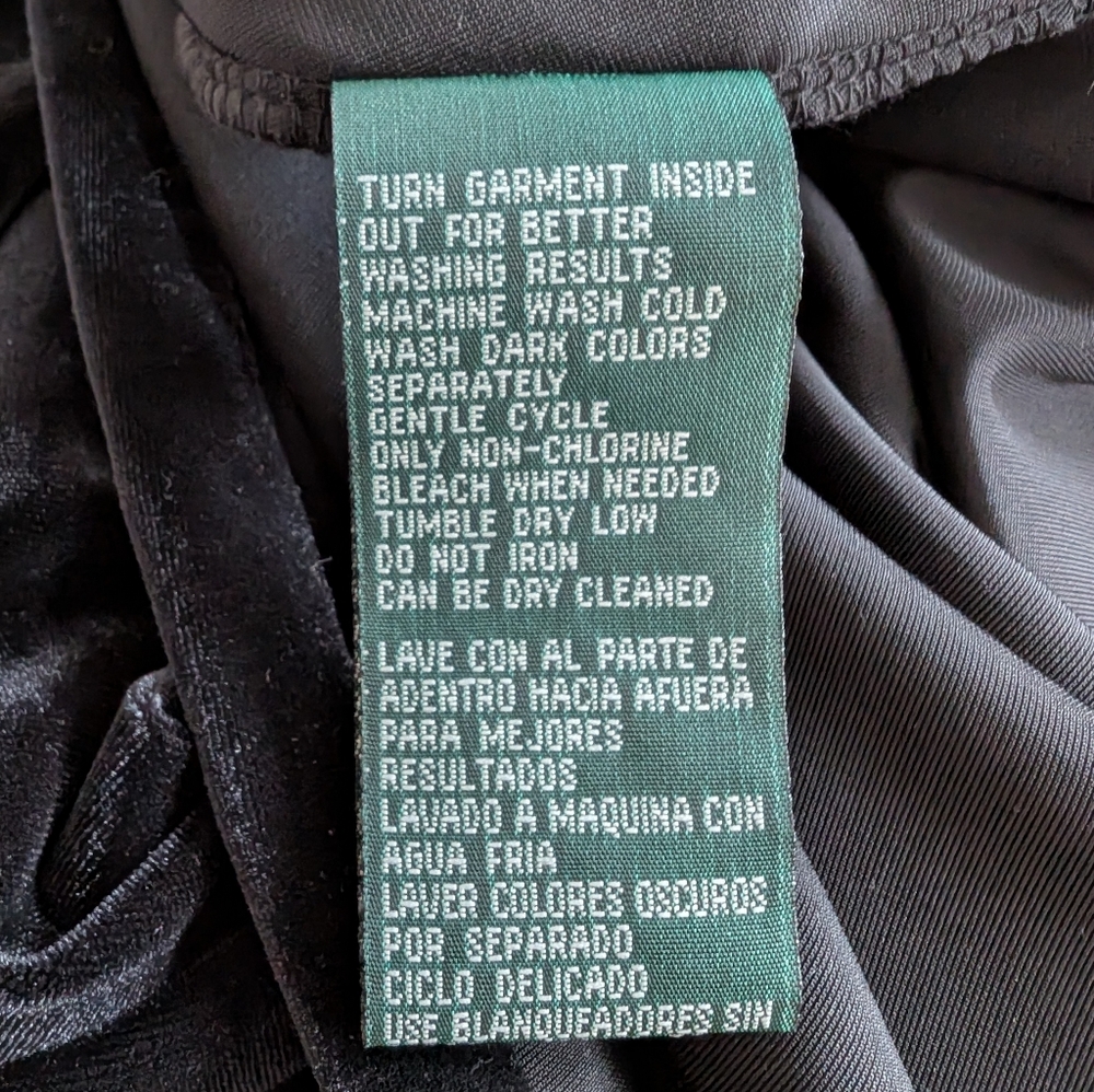 Ralph Lauren Velvet Floor Length Dress Small - Picture 8 of 11